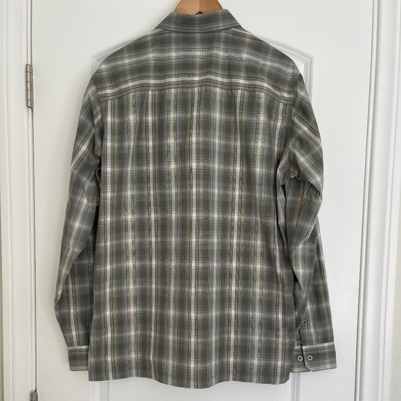 Kühl Response Lite Long Sleeve Button Up Plaid Green Lightweight Shirt Large - Picture 3 of 12